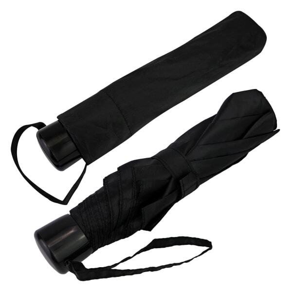 Drizzles wind resistant compact black umbrella, imported from the UK