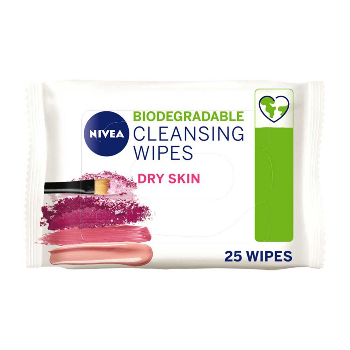 NIVEA Biodegradable 3in1 Caring Cleansing Wipes for Dry Skin, 25pcs GOODS Boots   