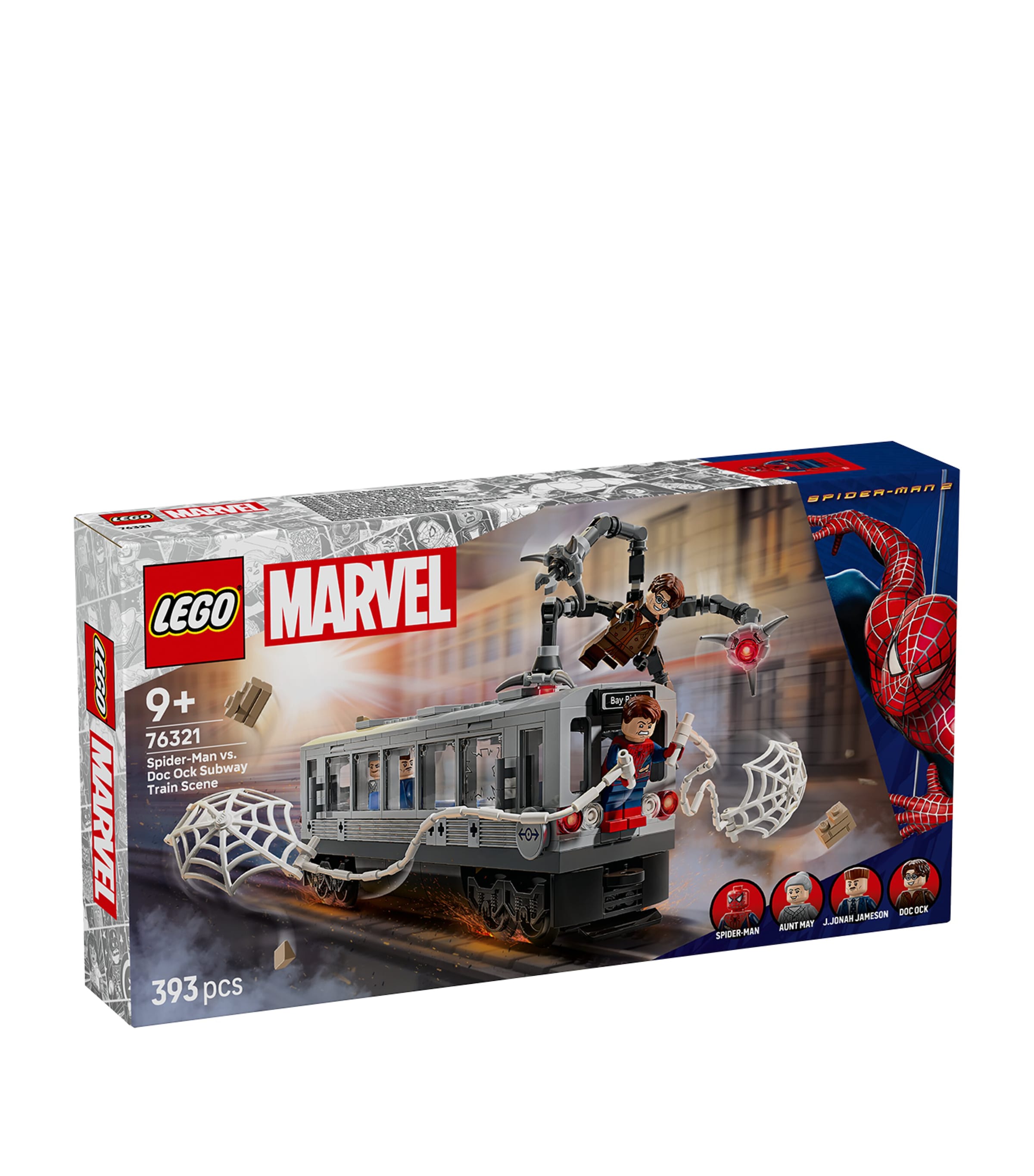 Lego Marvel Spider-Man vs. Doc Ock Subway Train Scene building set, UK version