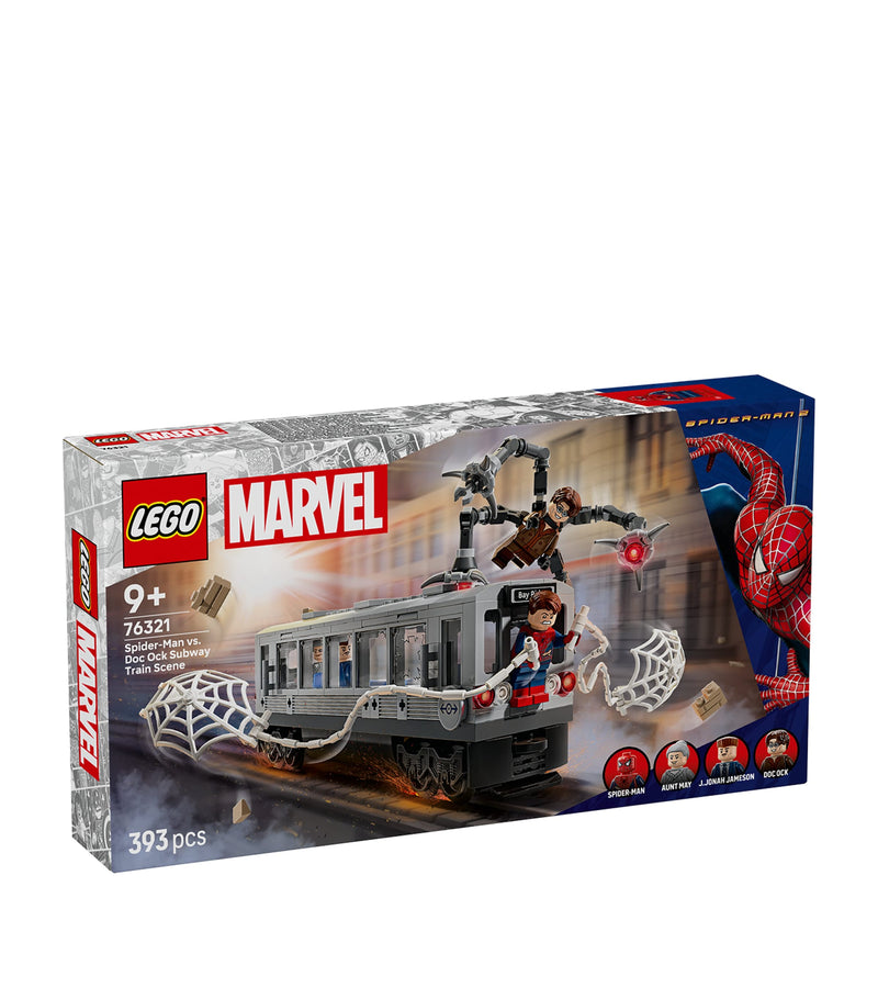Lego Marvel Spider-Man vs. Doc Ock Subway Train Scene building set, UK version