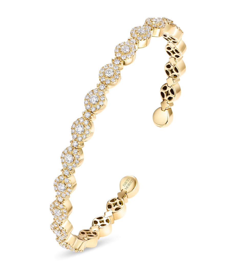 David Morris ovaler Gelbgold-Diamant-Armreif (britische Marke)
