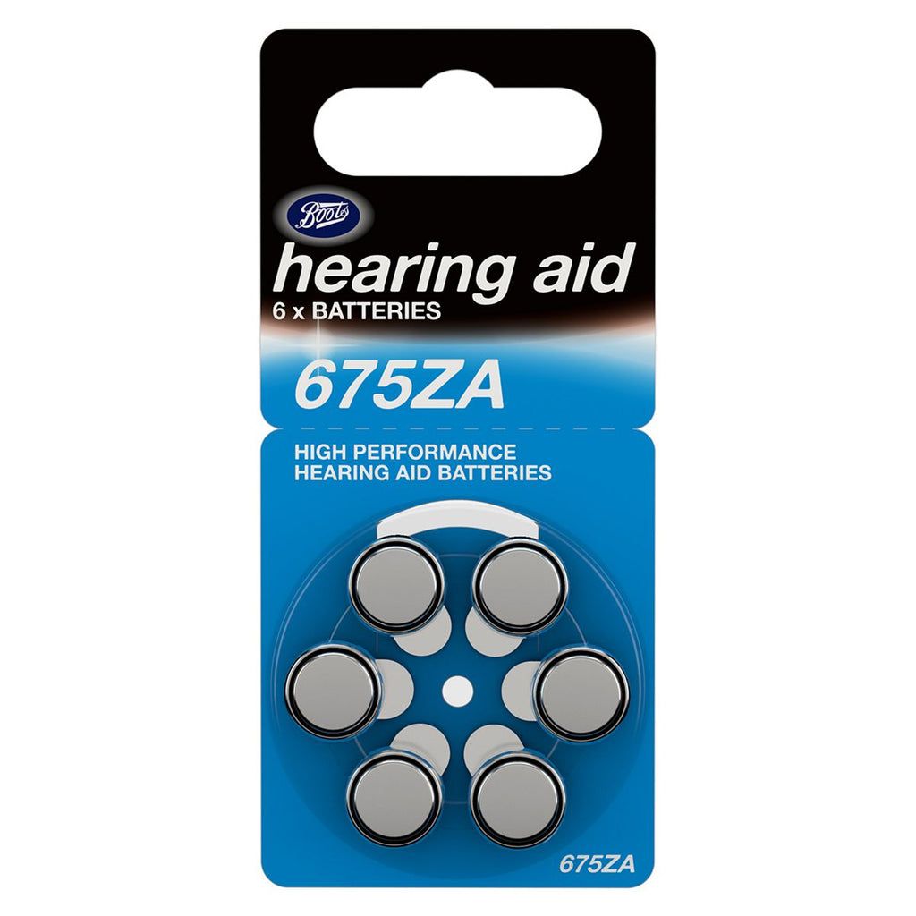 Boots 675ZA Hearing Aid Battery - pack of 6 batteries