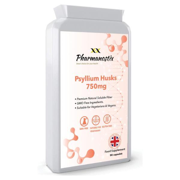 Pharmanostix psyllium husks capsules 750mg 90 capsules - British product