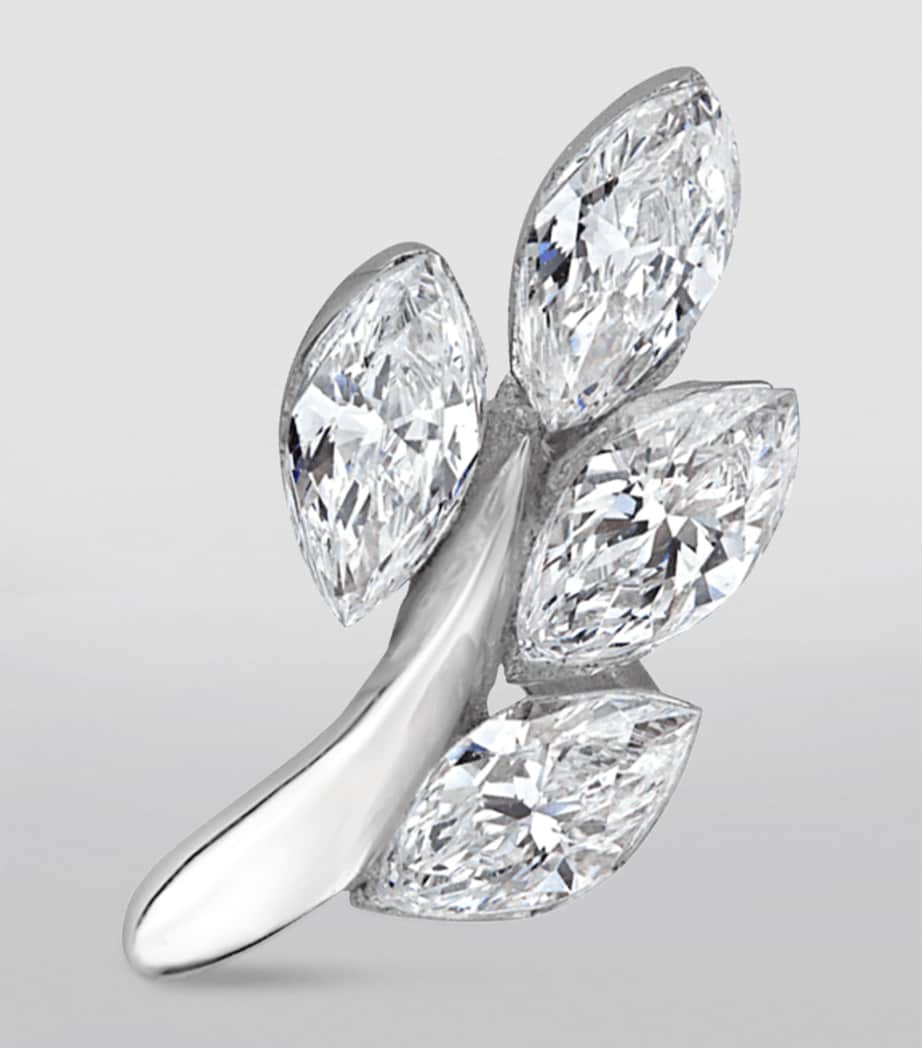 Maria Tash diamond vine threaded stud earring 8mm, imported from the UK