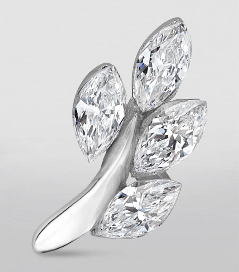 Maria Tash diamond vine threaded stud earring 8mm, imported from the UK