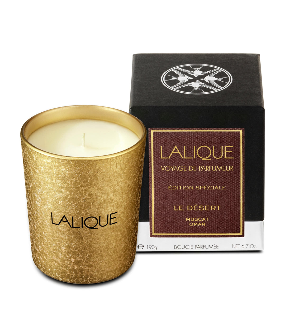 Lalique Le Désert Muscat candle 190g, UK version