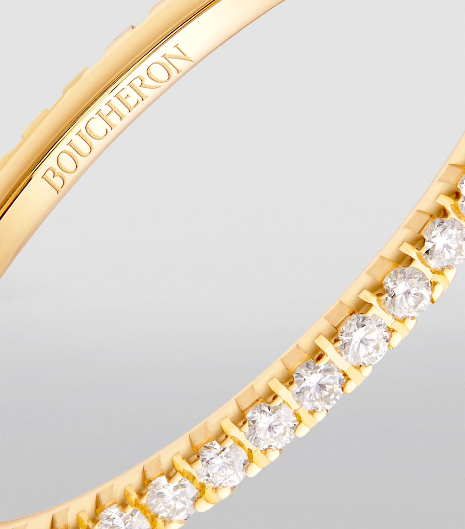 Boucheron yellow gold diamond wedding band, imported from the UK