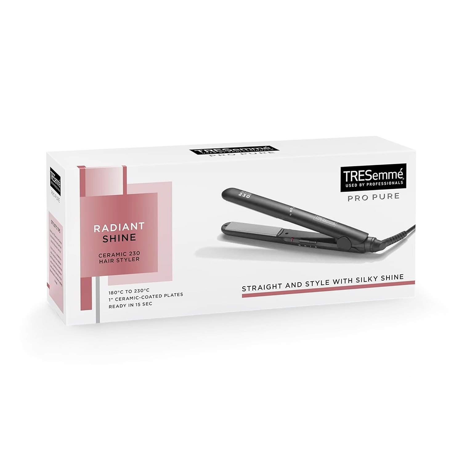 TRESemme Radiant Shine Ceramic 230 hair straightener, imported from the UK