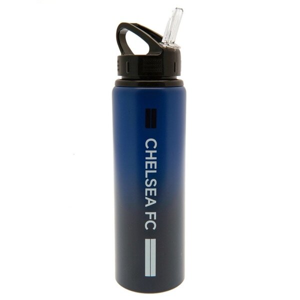 Chelsea FC Stripe Aluminium Water Bottle GOODS Superdrug   