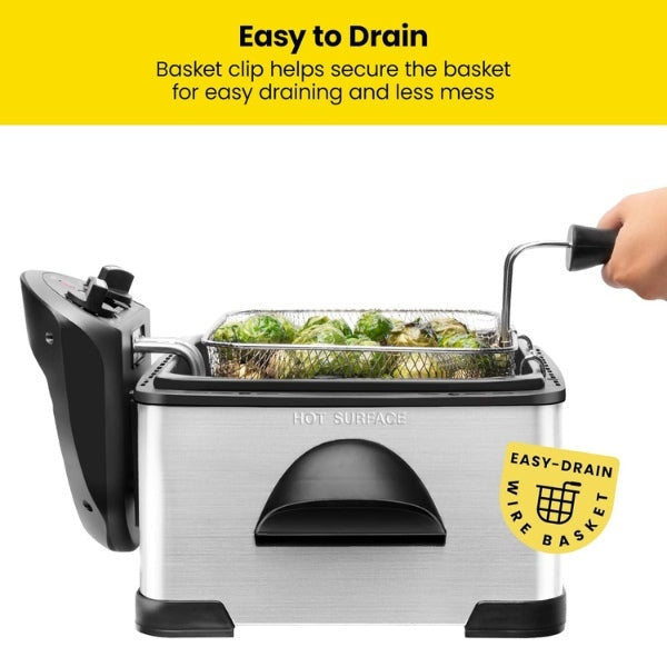 Chefman deep fat fryer with basket strainer 4.3 litre (British brand)
