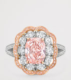 Boodles platinum rose gold diamond ring, UK version