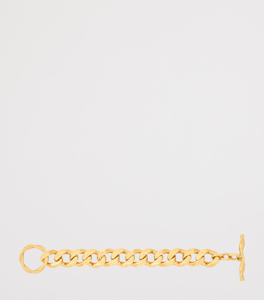 Saint Laurent hammered curb chain bracelet - British product