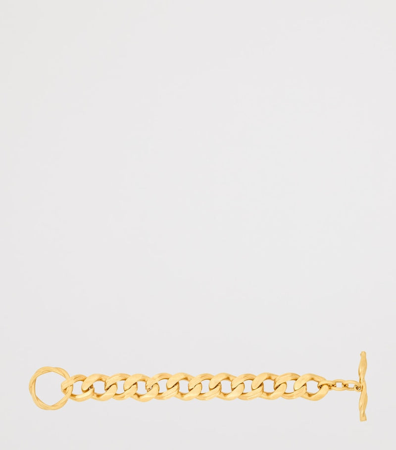 Saint Laurent hammered curb chain bracelet - British product