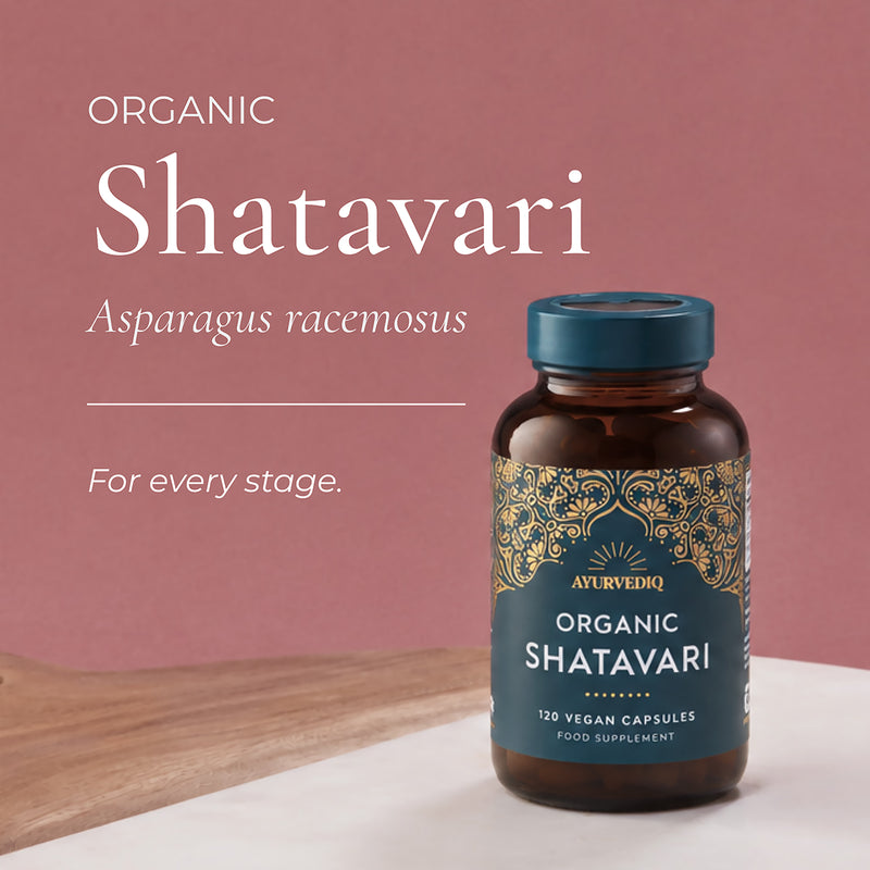 Ayurvediq organic shatavari capsules 120 caps, imported from the UK