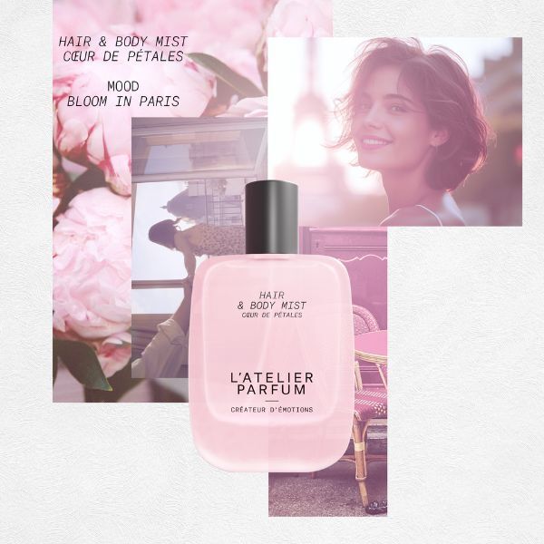 L'Atelier Parfum Coeur De Petales hair and body mist 50ml, imported from the UK