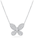 Graff diamond pavé butterfly pendant necklace, imported from the UK