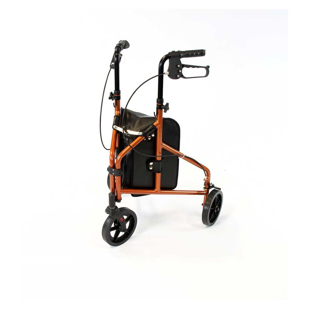 NRS Healthcare 3 Wheel Aluminium Rollator Orange GOODS Boots   