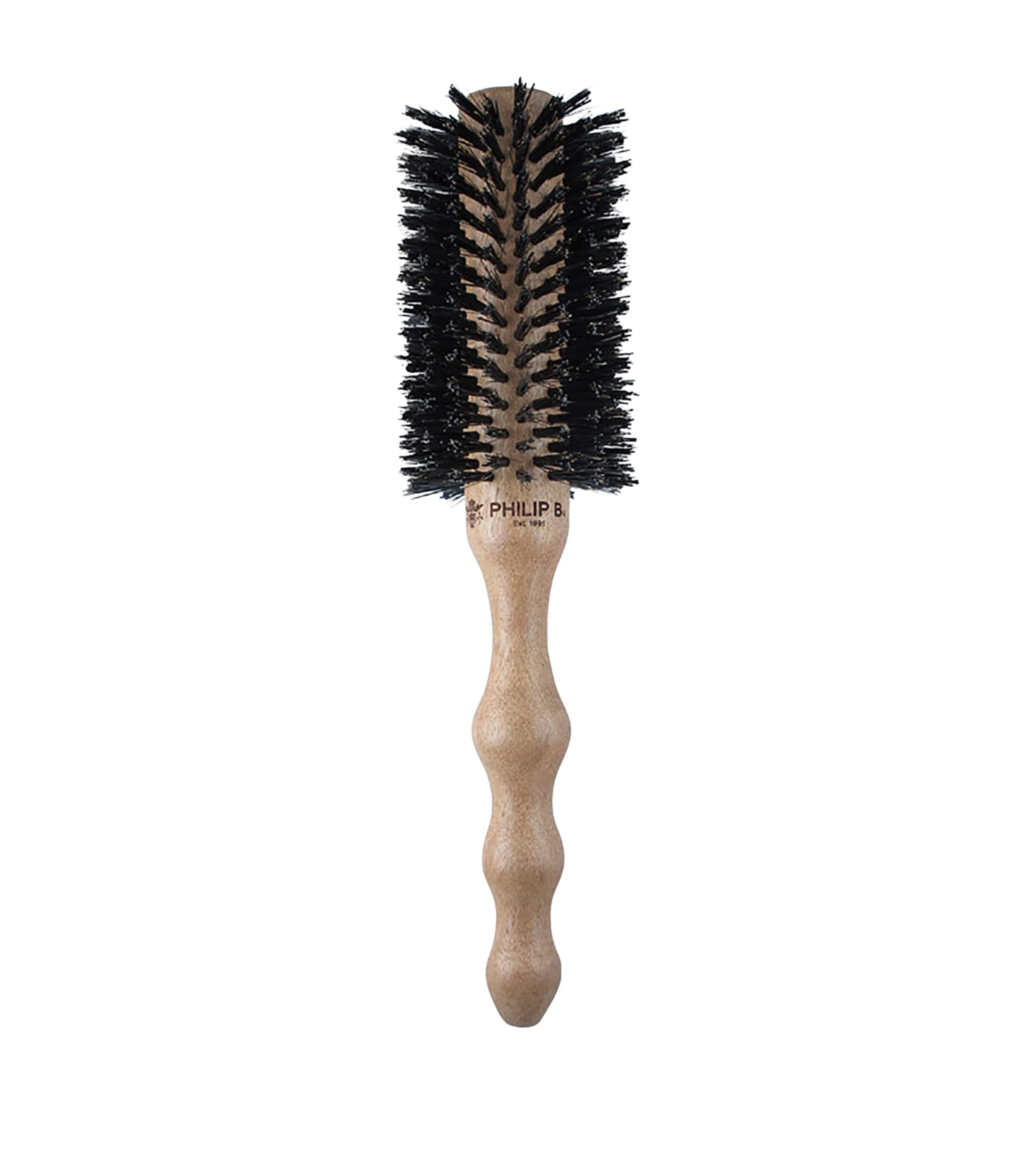 Philip B Mahogany Large Round Hairbrush, imported from the UK