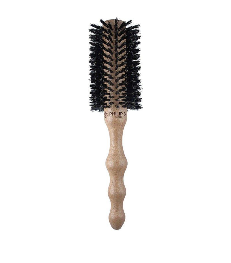 Philip B Mahogany Large Round Hairbrush, imported from the UK