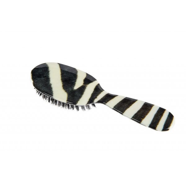 Rock & Ruddle Zebra Print Large Pure Bristle Hairbrush