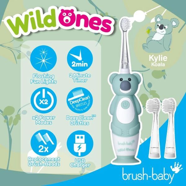 Brush Baby WildOnes™ Koala Toothbrush & Applemint Toothpaste GOODS Superdrug   