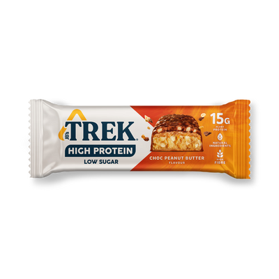 Holland & Barrett Trek High Protein Low Sugar Choc Peanut Butter Protein Bar 55g- Buy online at McGrocer
