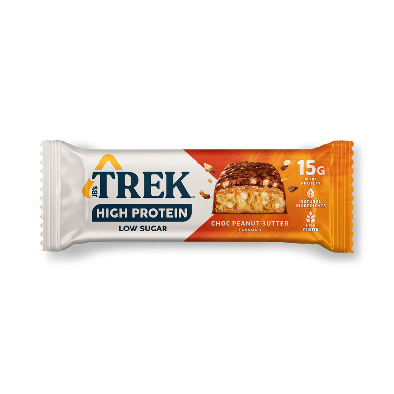Trek protein bar choc peanut butter 55g, imported from the UK