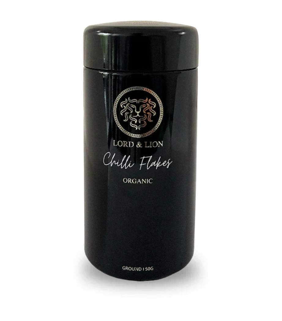 Lord & Lion organic chilli flakes 50g, UK version