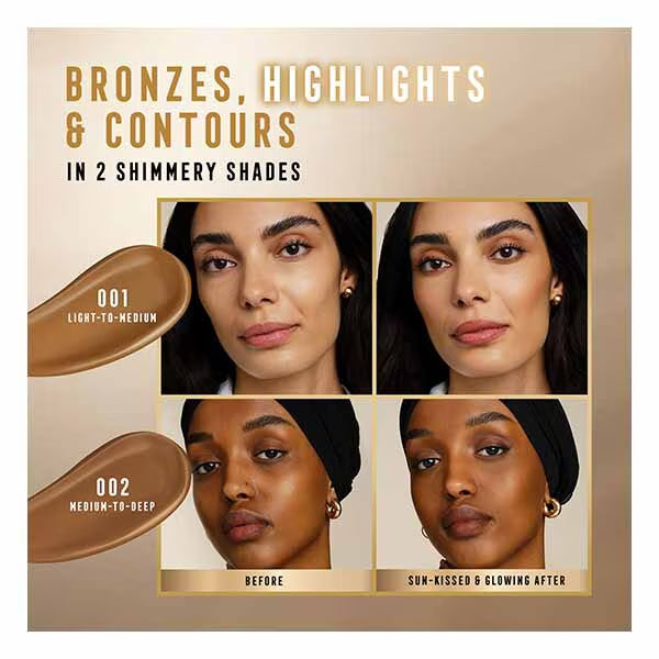 Max Factor liquid bronzer Medium To Deep, imported from the UK