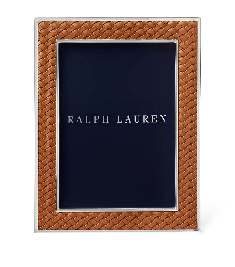 Ralph Lauren Home Leather Brockton Frame 6.5 x 8.5 inches, imported from the UK