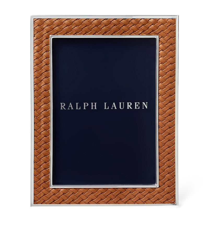 Ralph Lauren Home Leather Brockton Frame 6.5 x 8.5 inches, imported from the UK