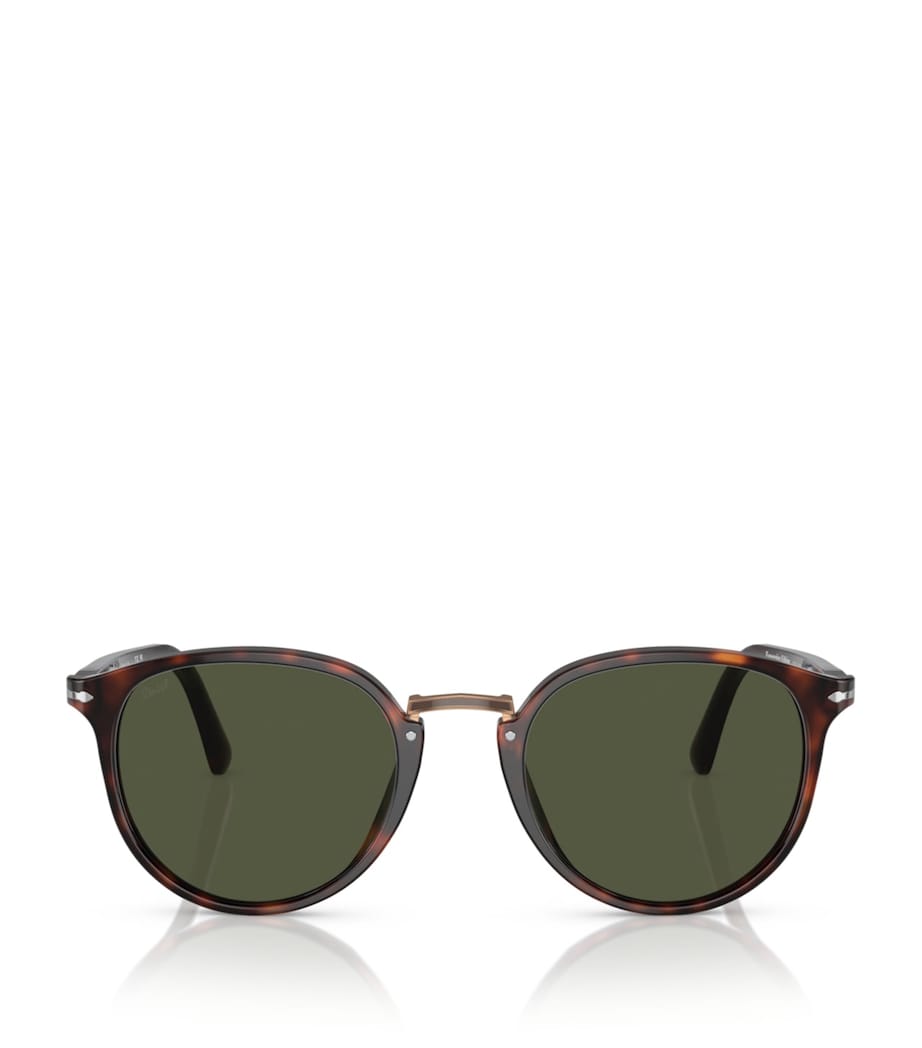 Persol Acetat runde quadratische Sonnenbrille 0PO3210S, UK-Version