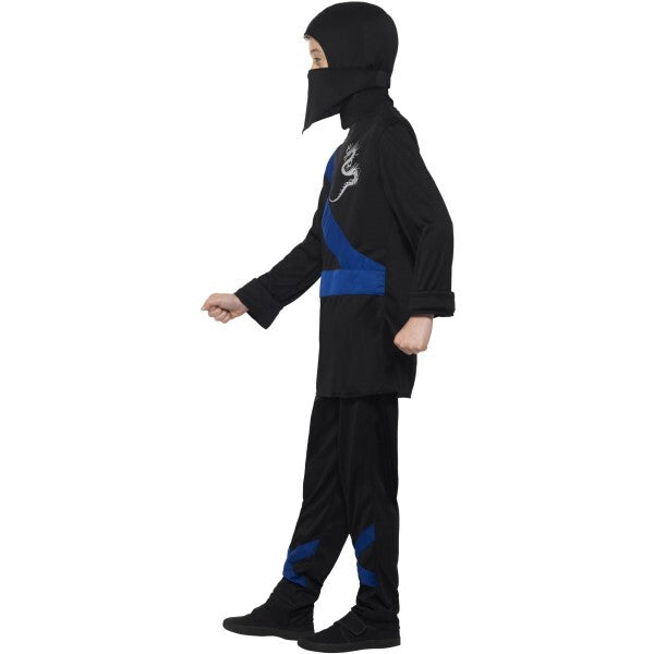 Smiffys Ninja Assassin Costume black and blue, UK version