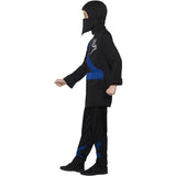 Smiffys Ninja Assassin Costume black and blue, UK version