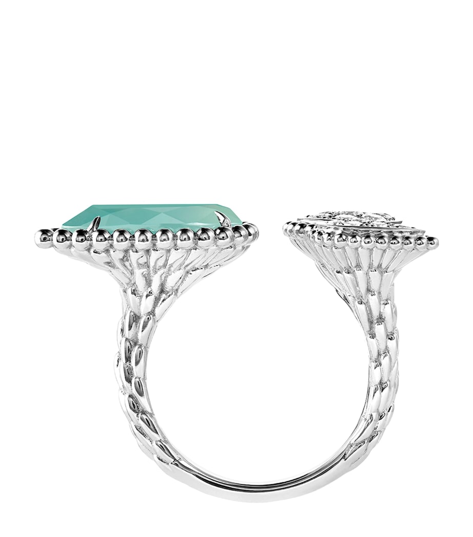Boucheron white gold diamond aquaprase ring (British brand)