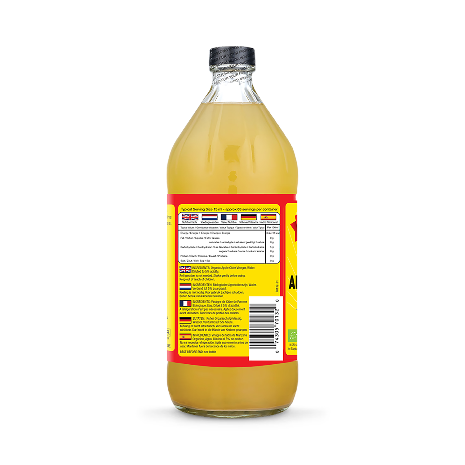 Bragg Organic Apple Cider Vinegar with The Mother 946ml - British product