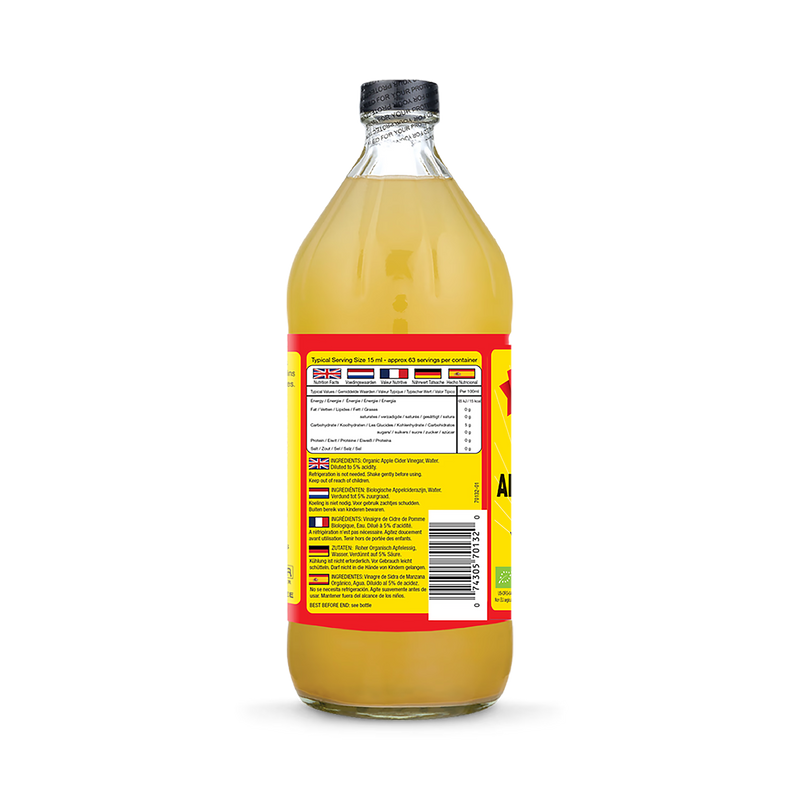 Bragg Organic Apple Cider Vinegar with The Mother 946ml - British product
