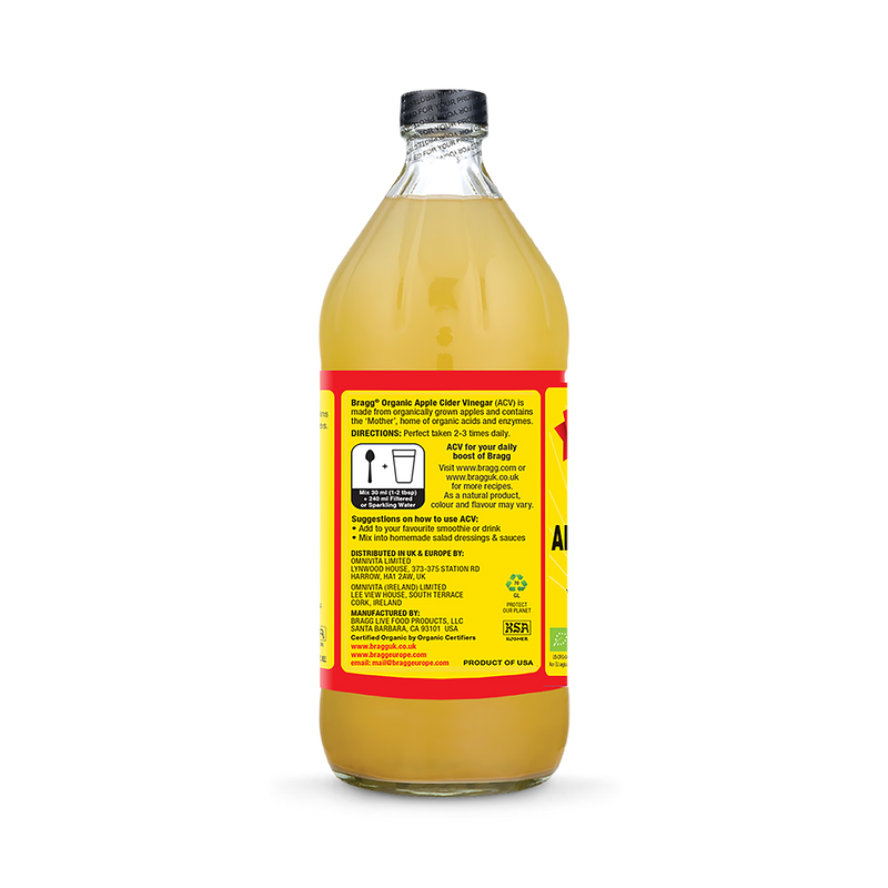 Bragg Organic Apple Cider Vinegar with The Mother 946ml - British product