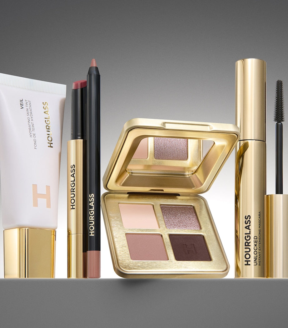 Hourglass eyeshadow palette with matte, satin, shimmer finishes 4 x 1g - British product