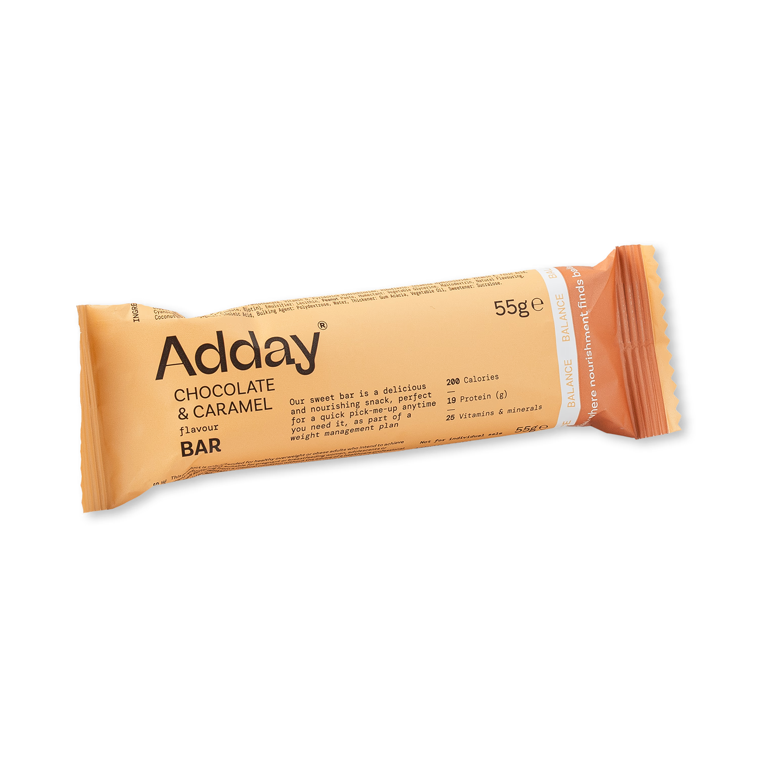 Adday Chocolate & Caramel Bar 55g, UK version