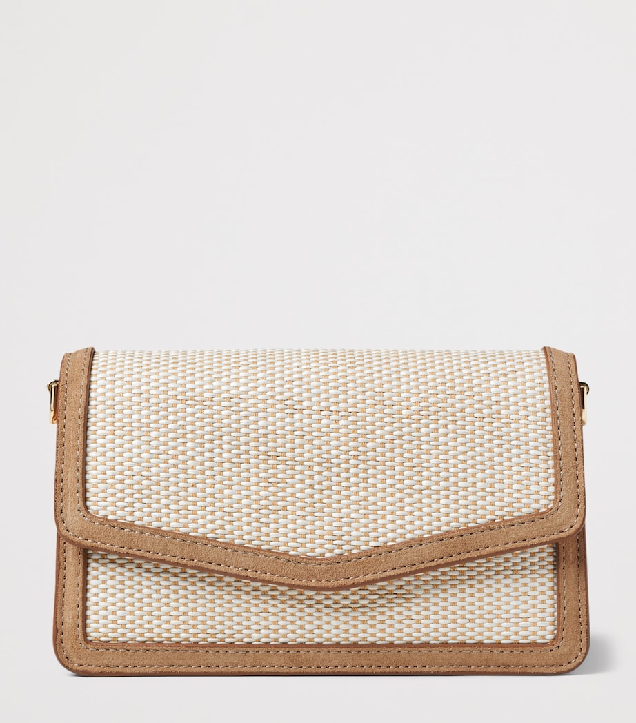 Aspinal of London Raffia Eliza clutch bag (British brand)
