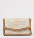 Aspinal of London Raffia Eliza clutch bag (British brand)