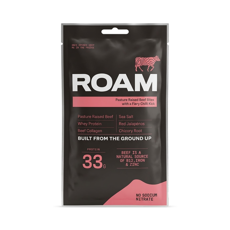 ROAM Jalapeno Chilli beef bites 6x70g, imported from the UK