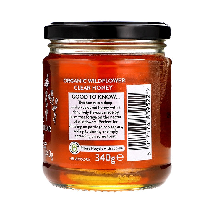 Holland & Barrett Organic Wild Flower Clear Honey 340g Honey Holland&Barrett   