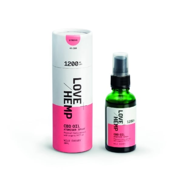 Love Hemp 1200Mg 4% Cbd Oil Spray - 30Ml Wild Cherry