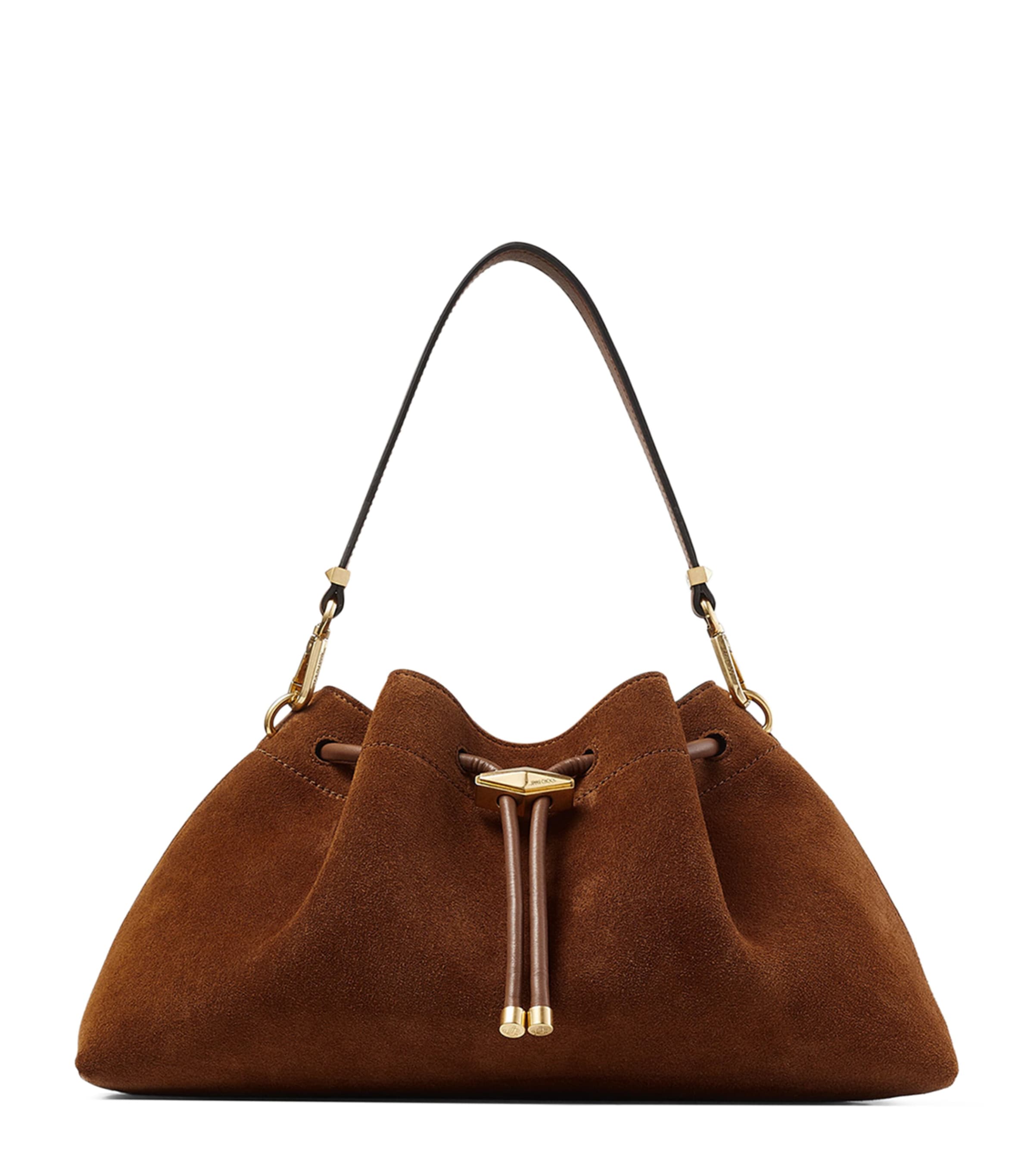 Medium Cinch Suede Shoulder Bag
