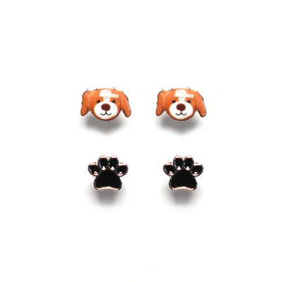Sensation Smykker Studs Dual Paw Øredobber