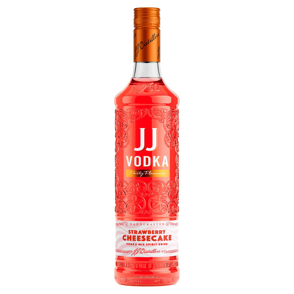 JJ Vodka Strawberry Cheesecake Mix Spirit Drink 70cl