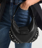Jimmy Choo Small Bar Studded Leather Shoulder Bag (British brand)