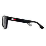 Tommy Hilfiger black men's square sunglasses with grey lenses - British product